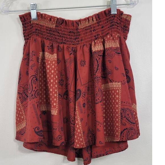 Bucketlist Shorts Womens Large Bandana Print Boho Hippie Cottagecore Whimsical - Picture 4 of 8